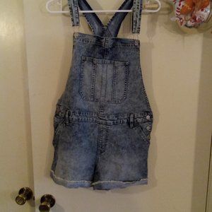Jean overall shorts